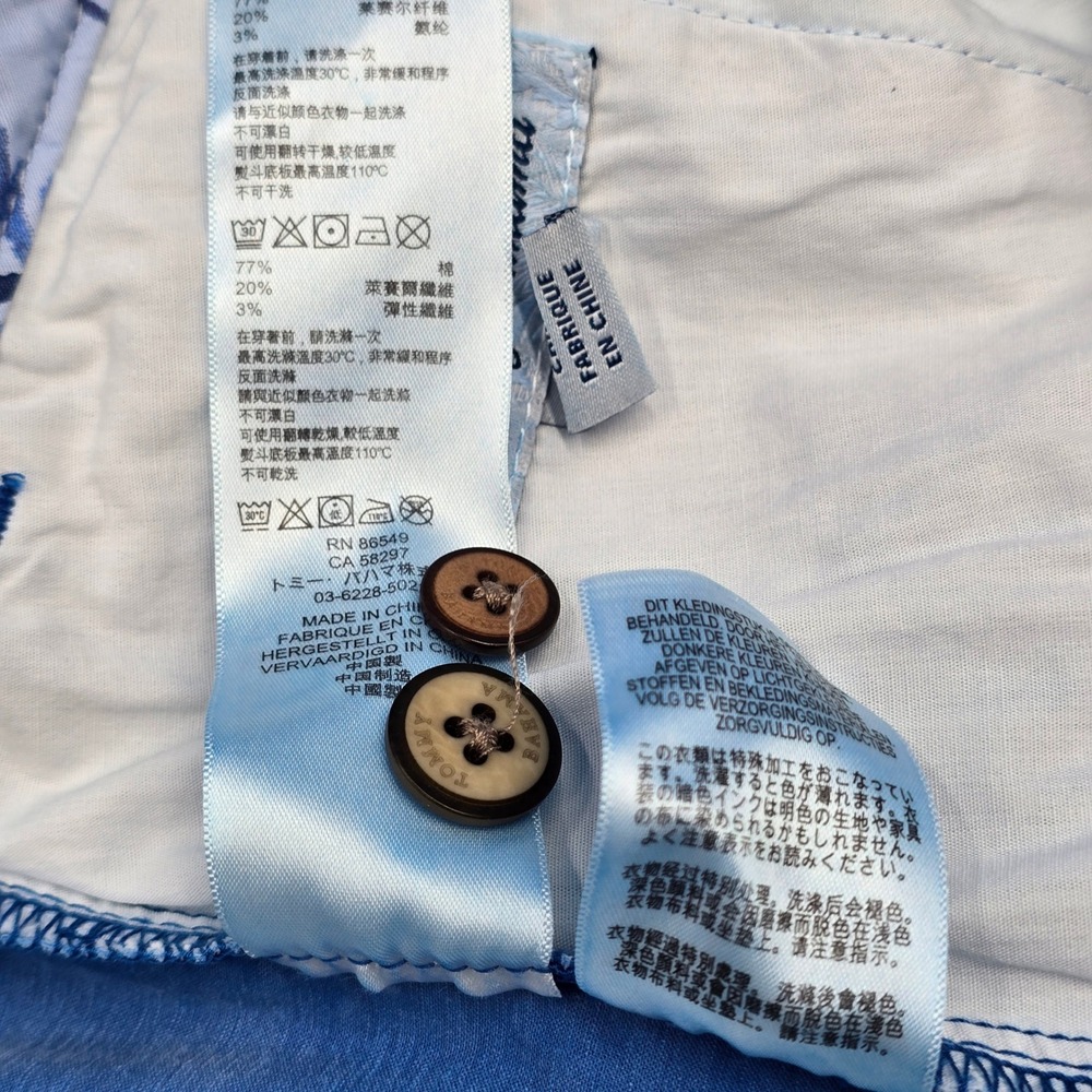 Tommy Bahama Boracay Chino Shorts Mens 35 Blue Cotton Tencel 9 In Inseam - Picture 7 of 7